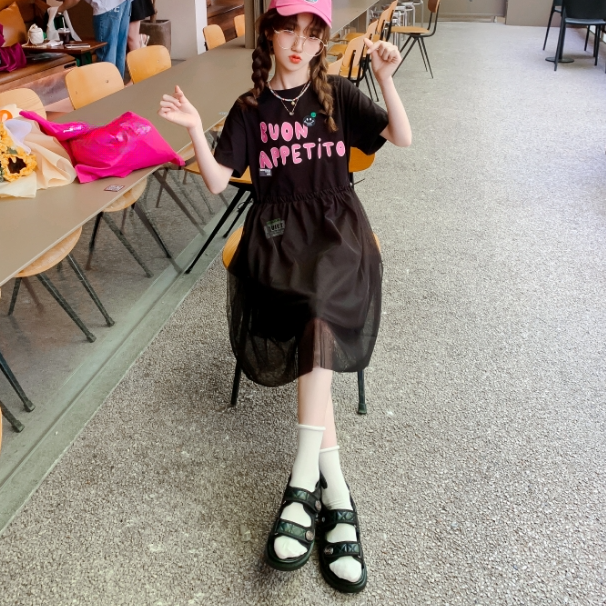 新F7-141唯女童夏季休闲连衣裙(QZ0322)