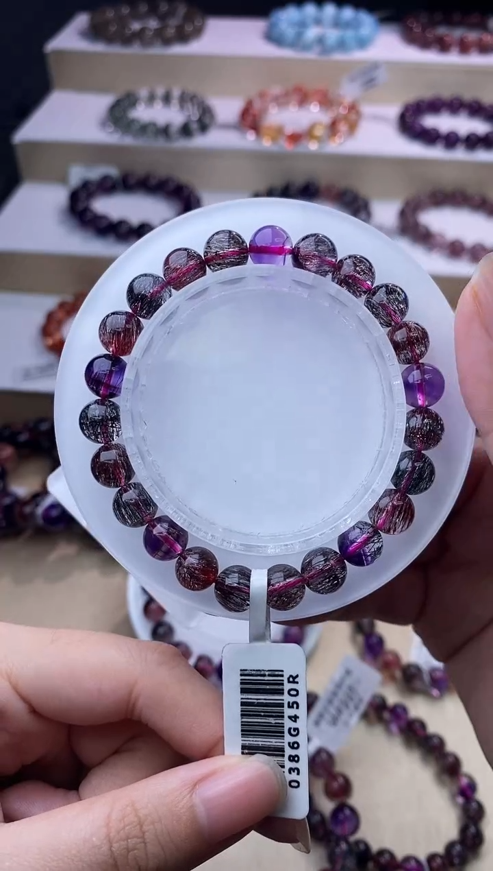 【闪购商品】水晶手链未镶嵌黑加仑超七单圈7m+