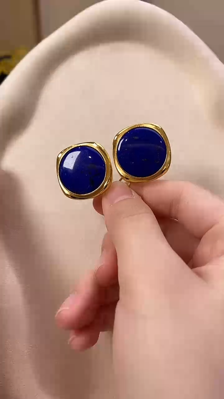 未镶嵌青金石耳饰耳环