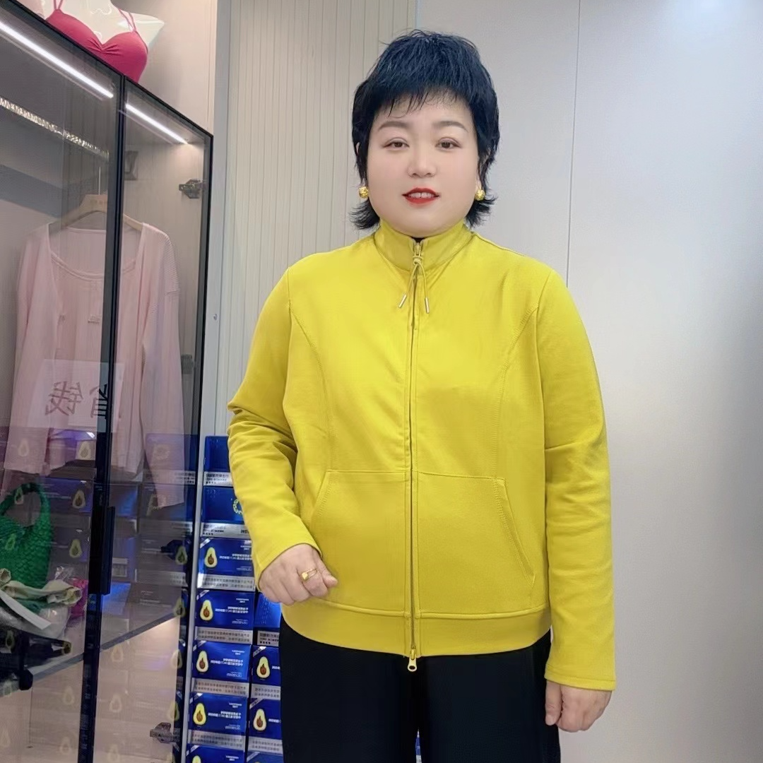 立领时尚春短外套开衫正常袖极简休闲百搭长袖春季女士拉链外套