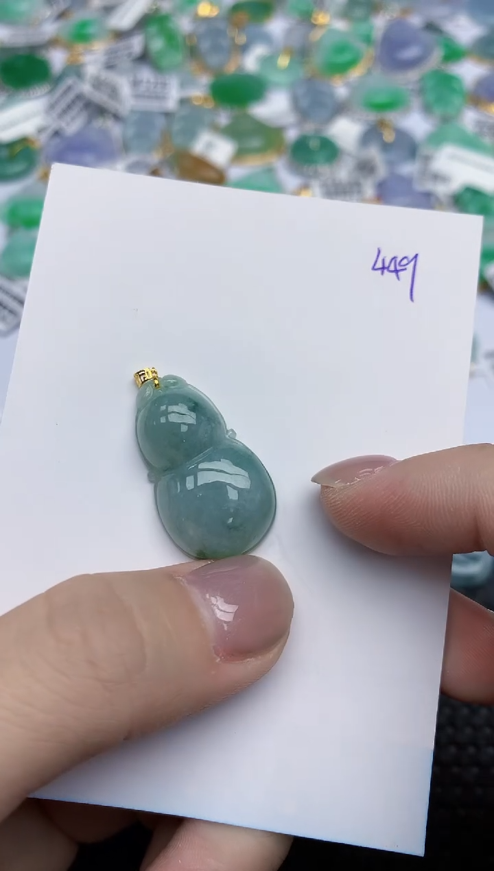 【闪购商品】翡翠颈饰18K金镶嵌天然翡翠A货
