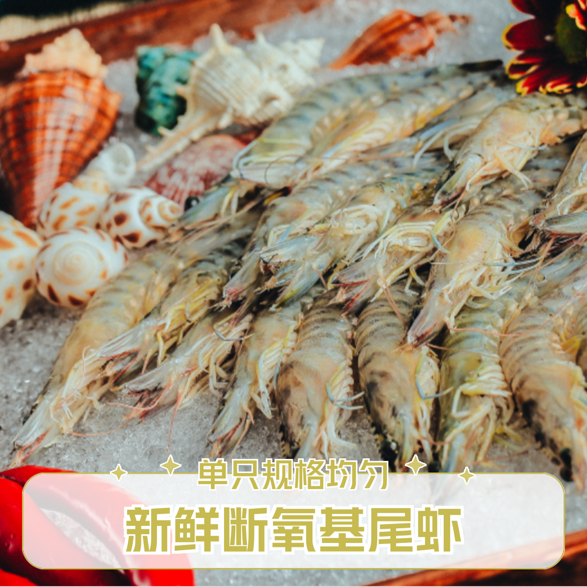 【东胜同城送】断氧基尾虾（1斤）