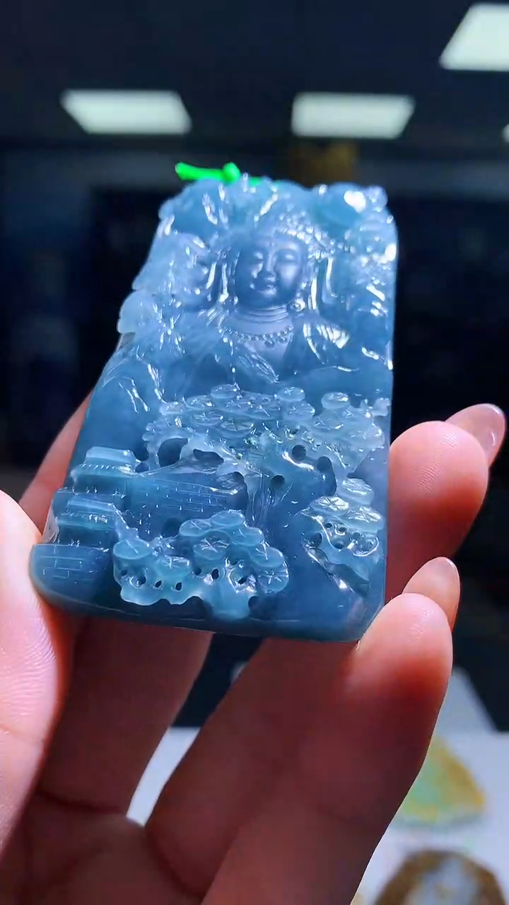 【闪购商品】定制翡翠未镶嵌1023hm-毛货挂件37