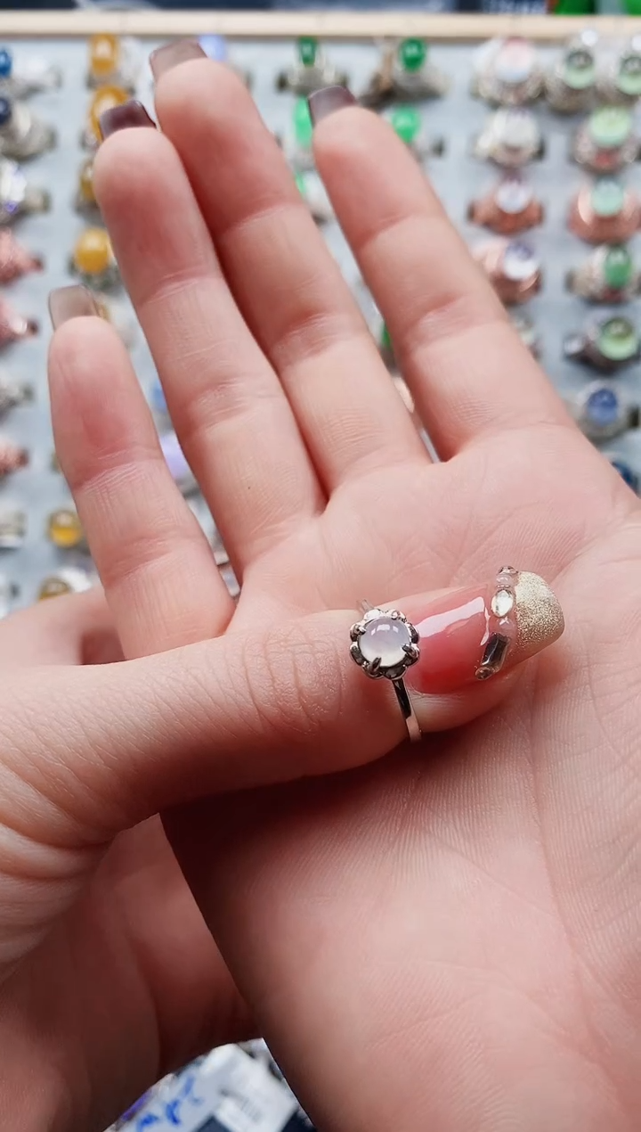 【闪购商品】翡翠戒指银S925镶嵌盘主女戒专场