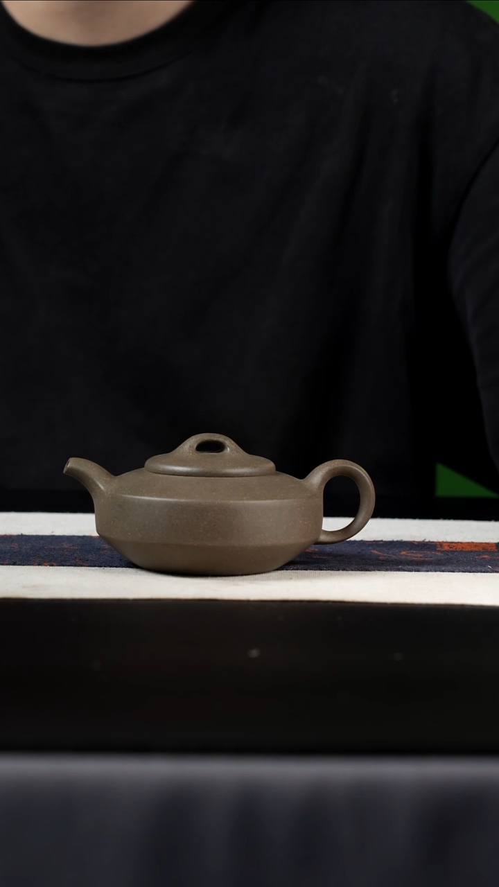 茶壶紫砂青段曼生扁石200cc