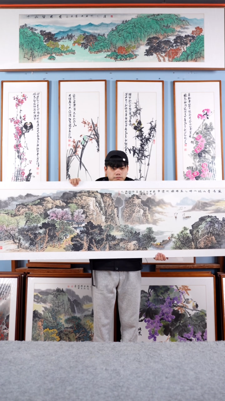 【闪购商品】国画张现军《家居青山人在祥和》235*65