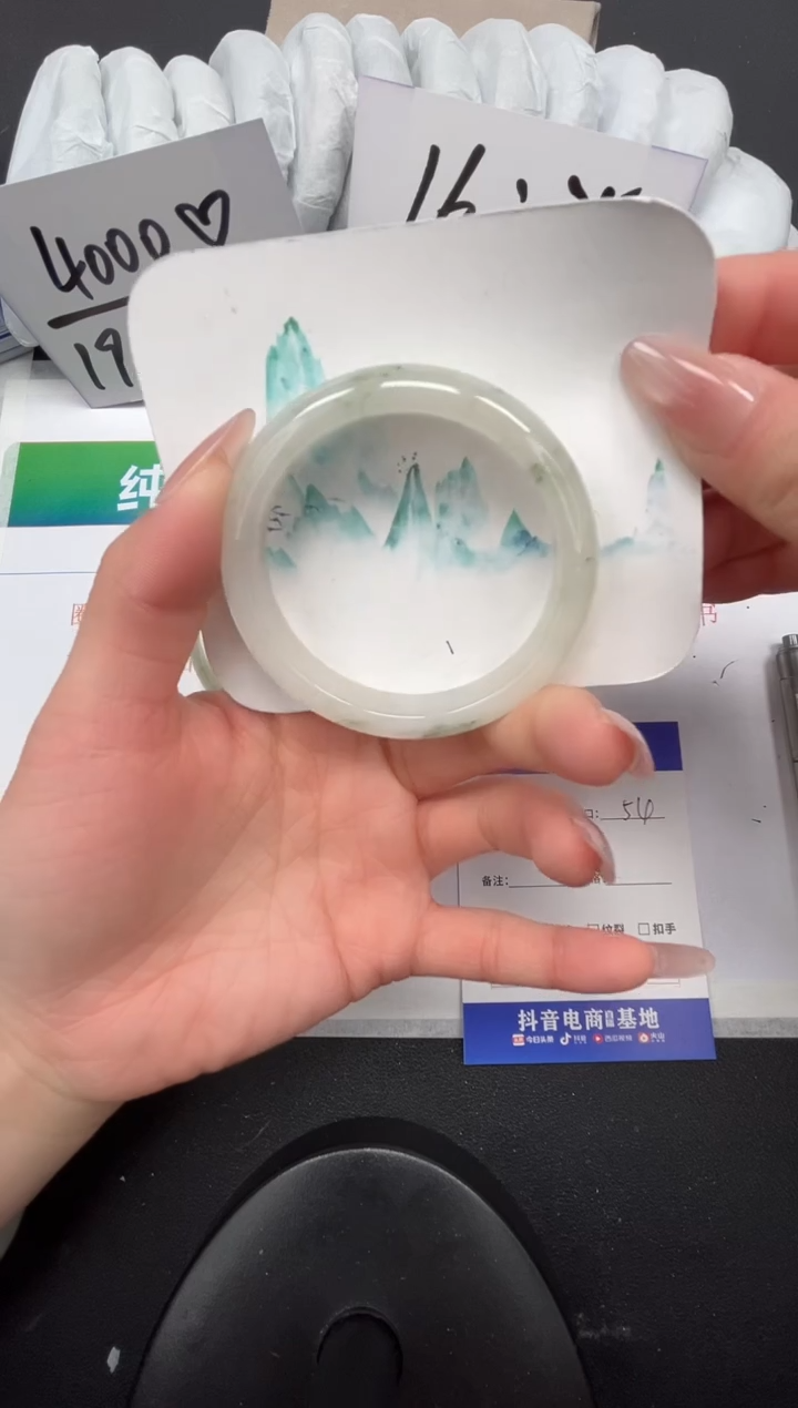 【闪购商品】石英质玉手镯合金114-54