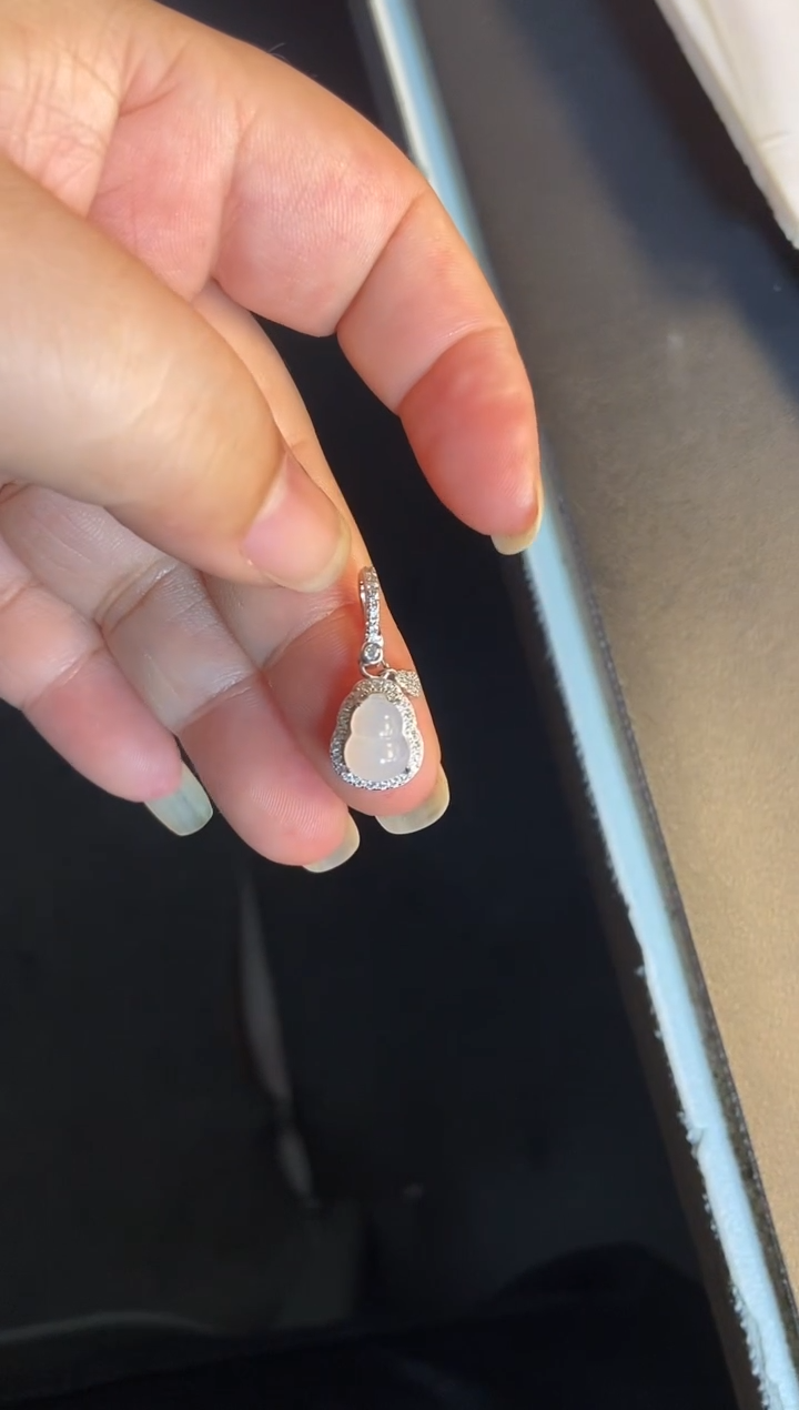 吊坠(不含链)银S925镶嵌翡翠1
