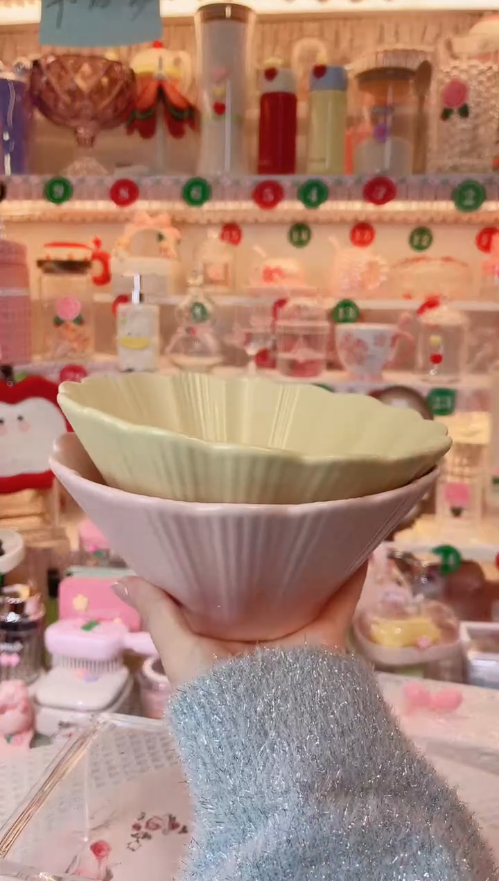 【闪购商品】摆件花朵面碗2个品质好，发货快，放心拍