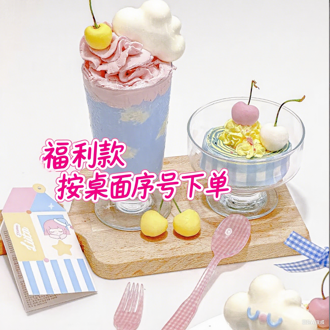 【开播包邮福利】美甲饰品卡通可配饰发卡奶油胶DIY饰品配件