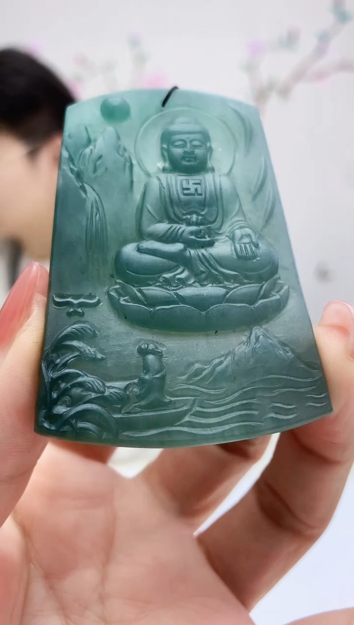 定制翡翠未镶嵌005xm-毛货佛64