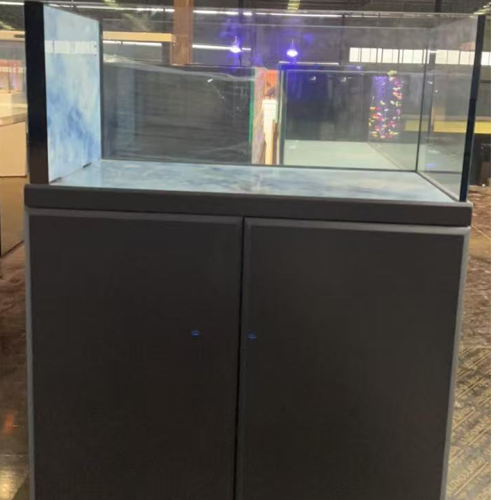 【100X50极窄岩板】二娃鱼缸2025年新款超白玻璃底滤金鱼缸水族箱