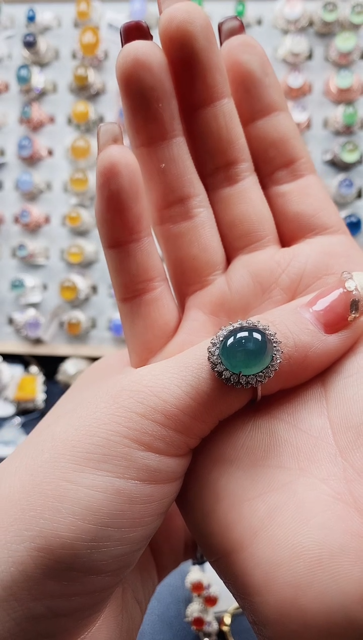 【闪购商品】翡翠戒指银S925镶嵌盘主女戒专场