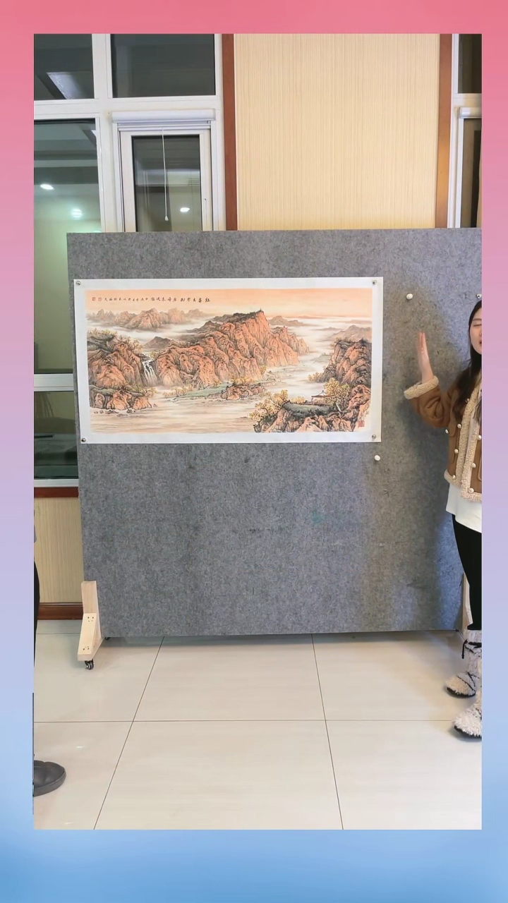 【闪购商品】国画张老师 精品山水《红叶寒树》 8平尺
