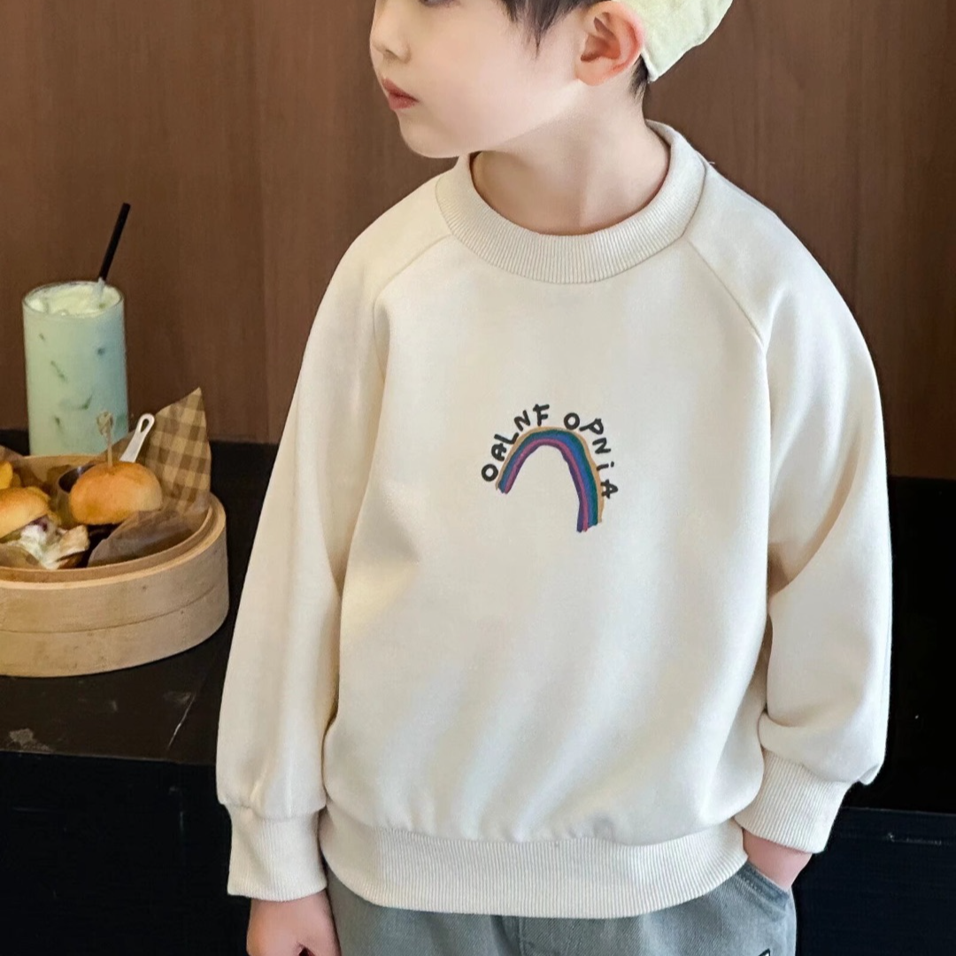 22126春季儿童时尚彩虹卫衣