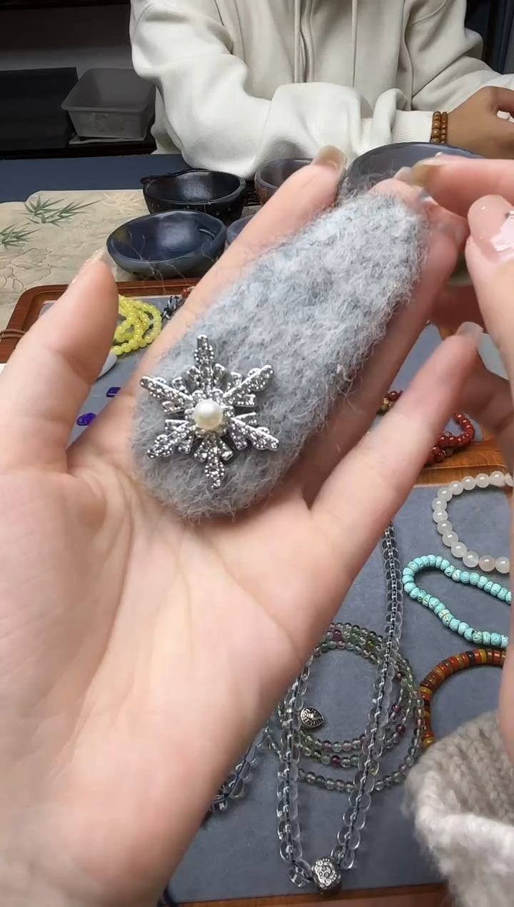 未镶嵌发饰淡水珍珠珍珠发卡ZD