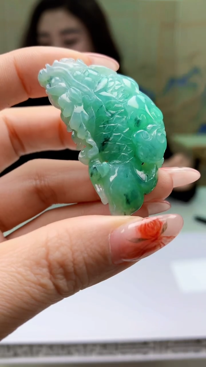 【闪购商品】定制翡翠未镶嵌4829ty-毛货挂件17