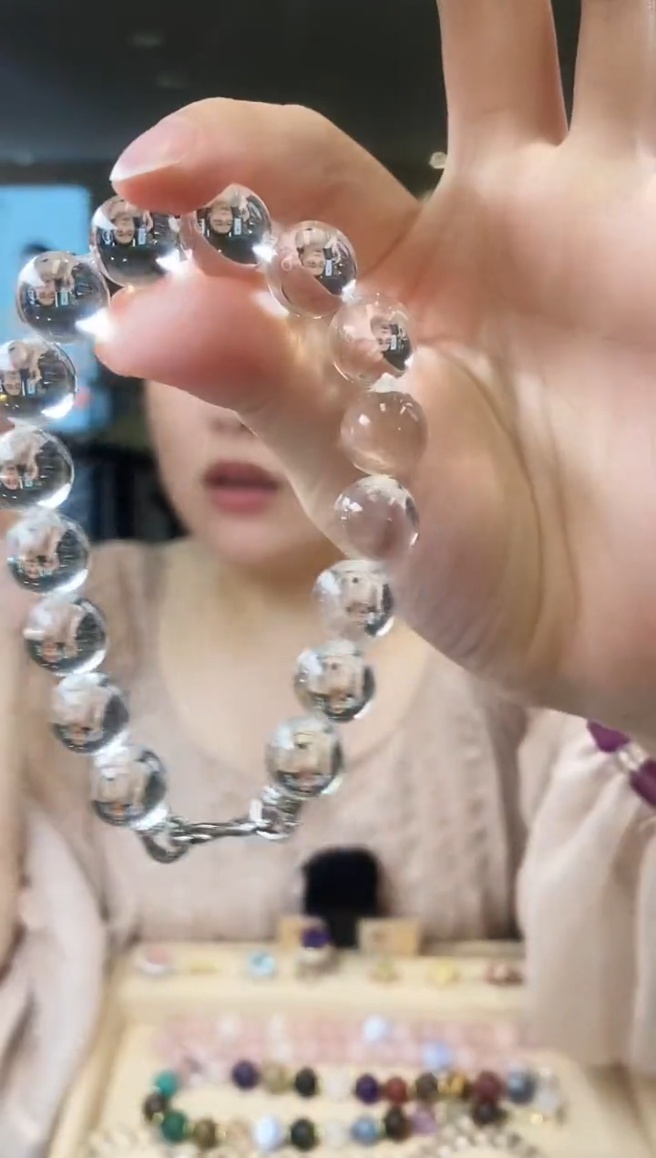 水晶手链银S925镶嵌01天然宝石