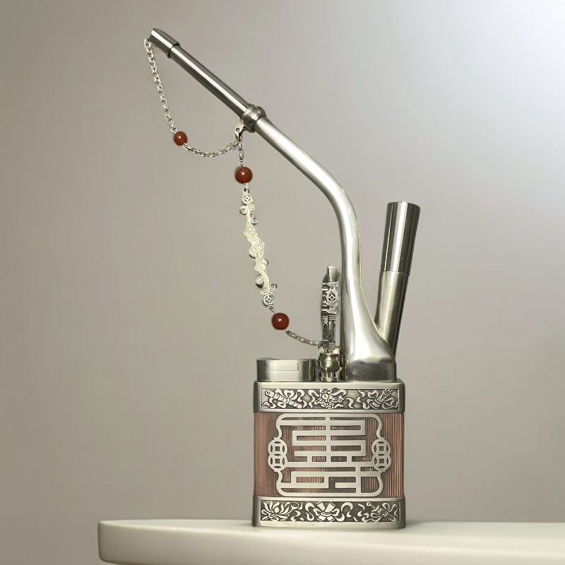 苏工正版白铜手工满工爬丝精品福寿双全镂空复古老式铜壶桌面摆件