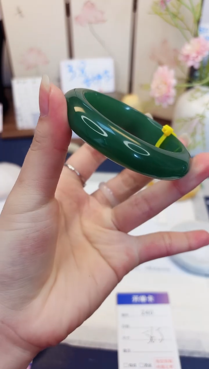 【闪购商品】石英质玉手镯未镶嵌240-东陵玉-圈口56