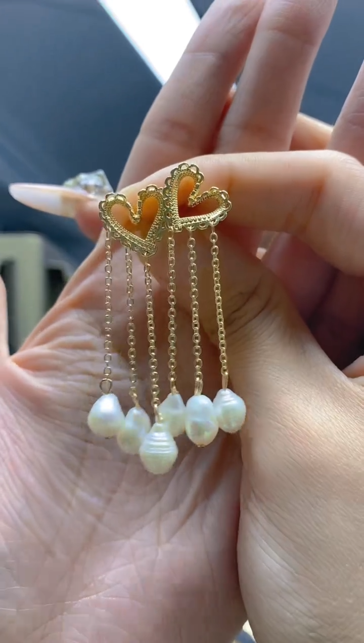 【闪购商品】淡水珍珠耳饰合金206珍珠饰品