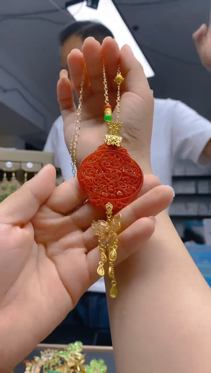 【闪购商品】翡翠耳饰合金0170翡翠锁骨链