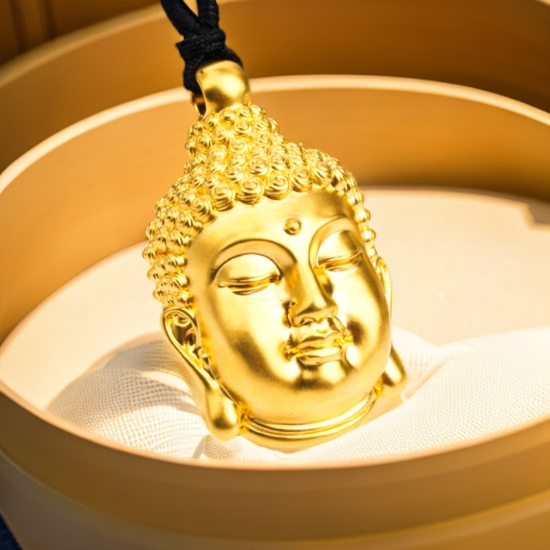 中国好珍宝-黄金佛头吊坠轻奢时尚足金佛头款（多样性发货）