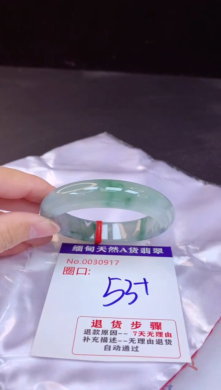 【闪购商品】翡翠手镯未镶嵌53+             
