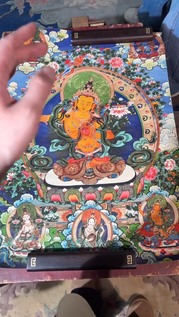 卷轴画龙妹的唐卡tk16