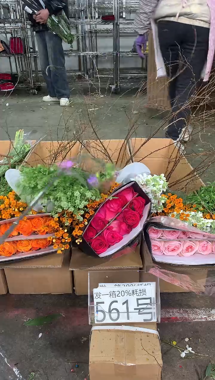 561号♥中通不指定随机颜色含20%耗损发一箱鲜花