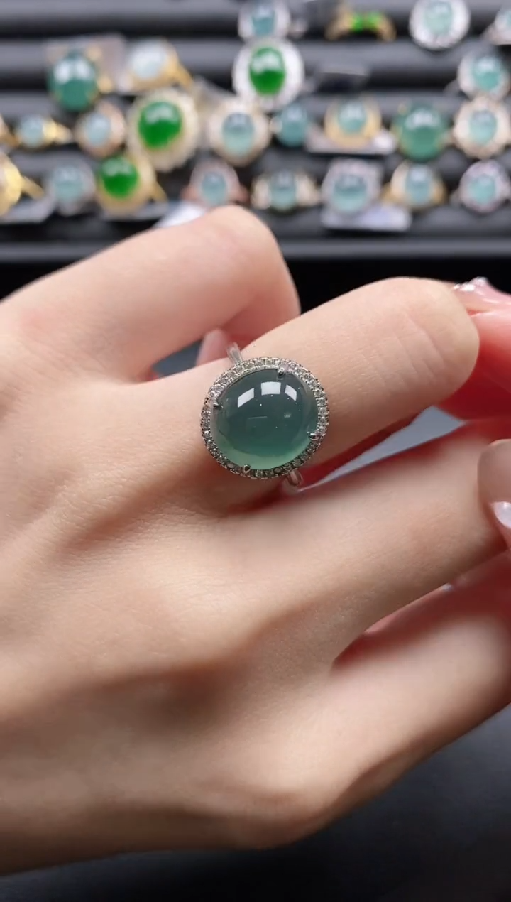 【闪购商品】翡翠戒指银S925镶嵌1111