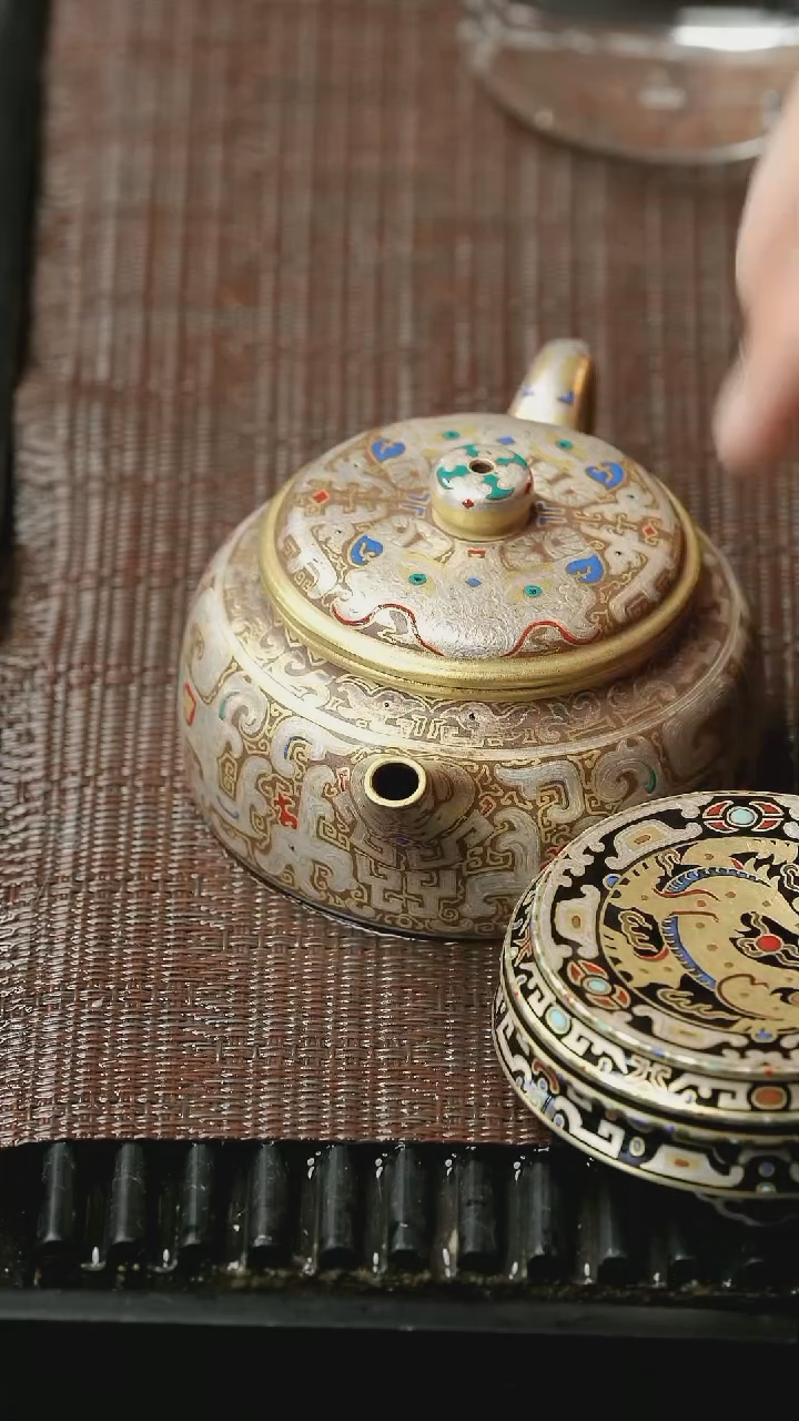 【闪购商品】紫砂茶壶 五堂 东皇钟120cc-东皇加神兽盖置