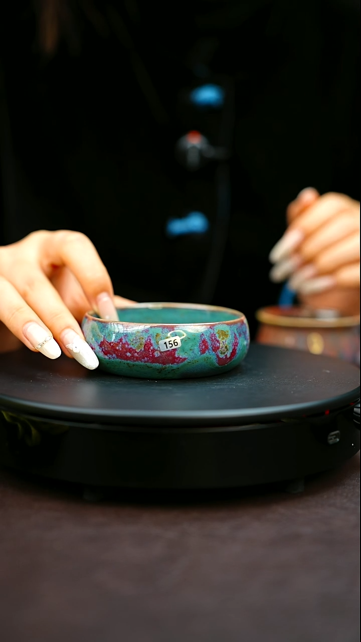 156#原矿钧瓷炉钧釉普洱杯