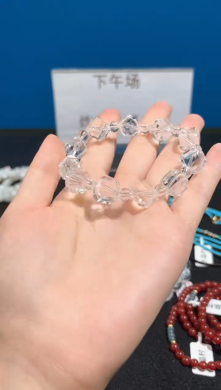 未镶嵌手链水晶101号白水晶方糖随行单圈13+mm