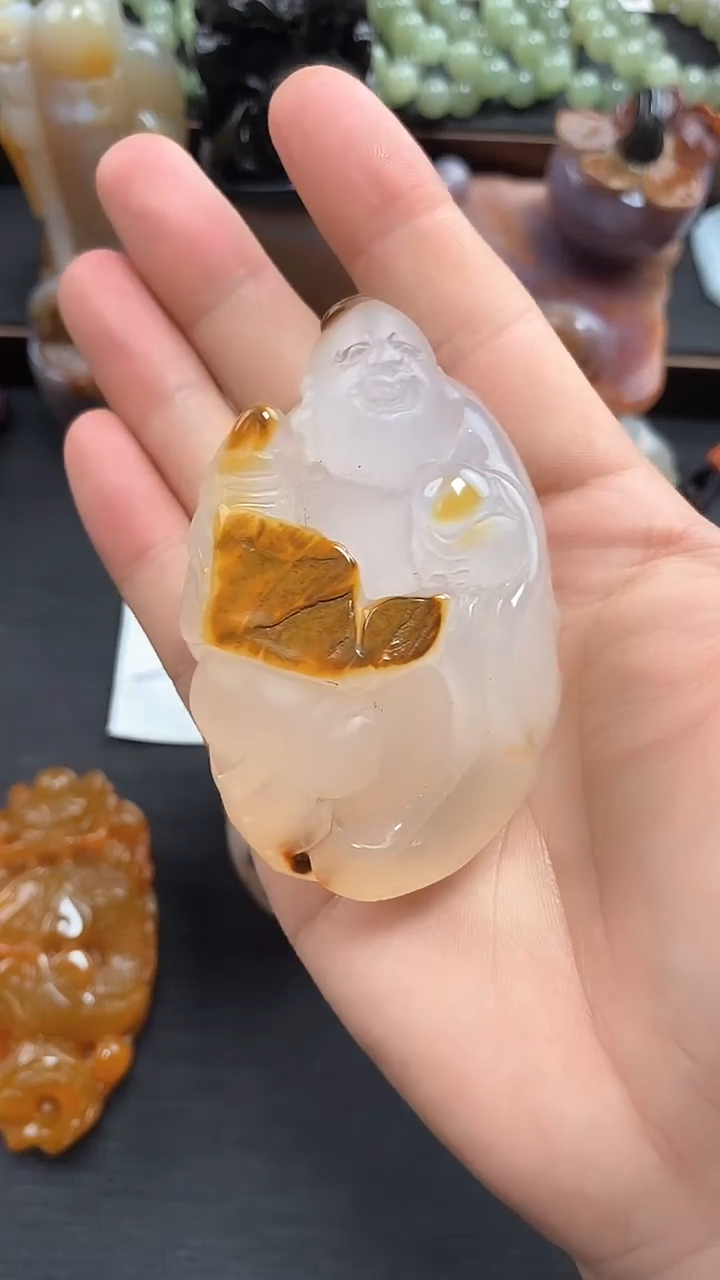 【闪购商品】玛瑙/玉髓手把件未镶嵌1