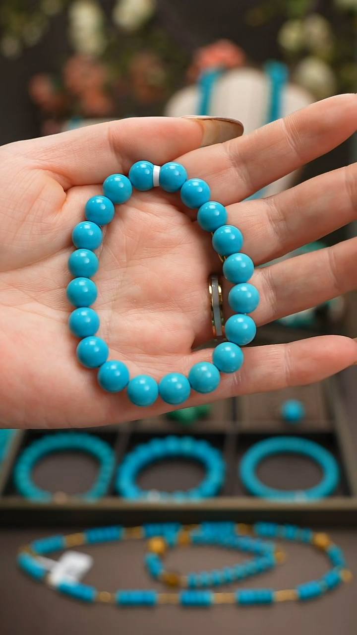 未镶嵌绿松石手串B0225