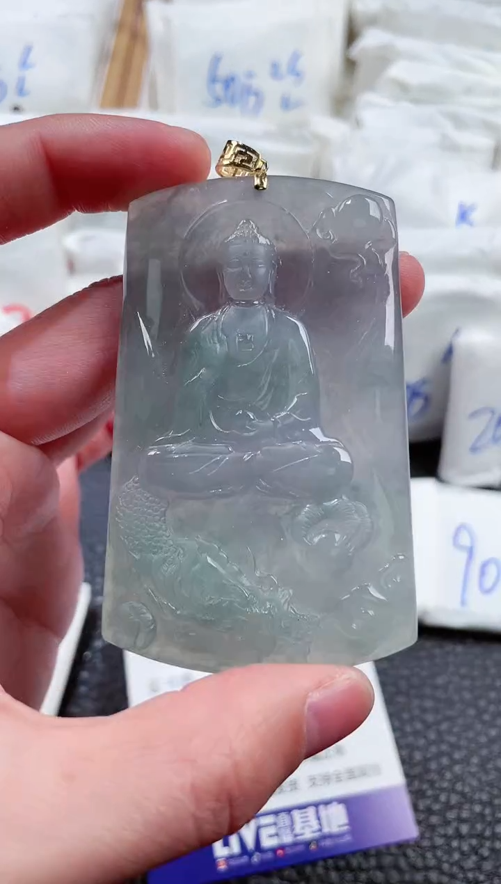 【闪购商品】翡翠颈饰18K金镶嵌00011769御龙阿弥