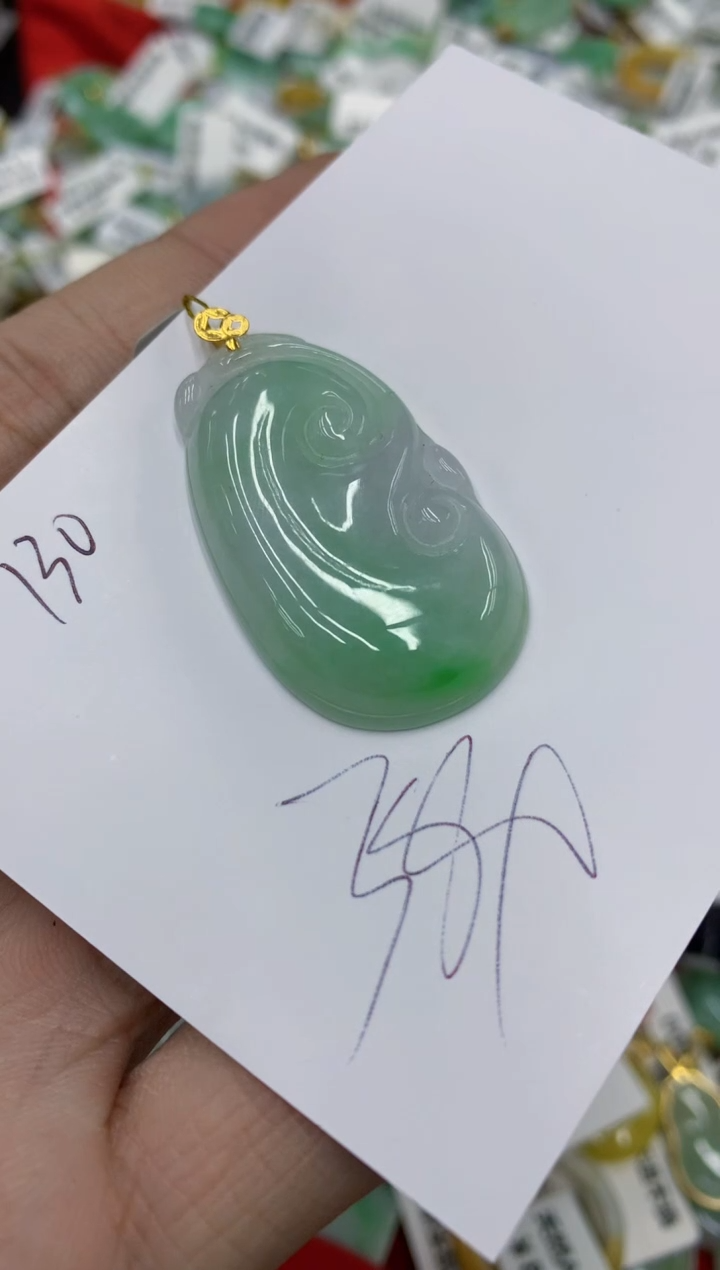 翡翠18K金镶嵌颈饰号链接1111111