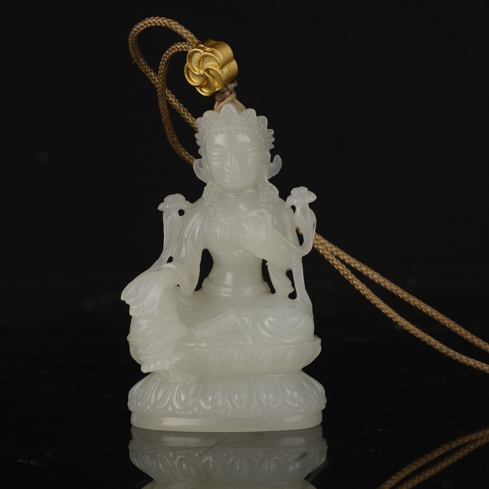 XR02146二十世纪和田玉菩萨挂坠