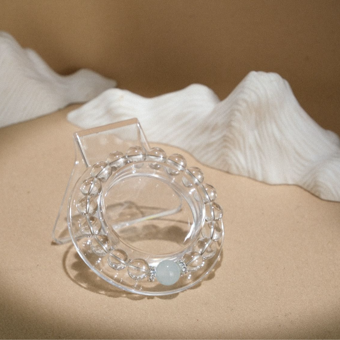 【泓钰珠宝x净化】高货白水晶10mm海蓝宝12mm原创3018