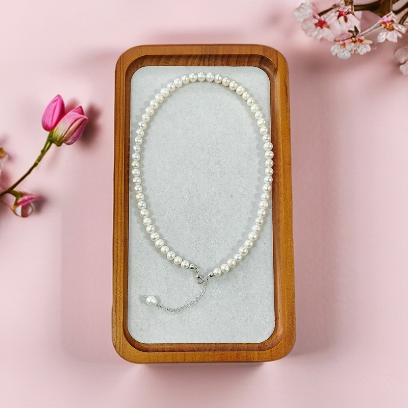 高性价比天然淡水珍珠满珠项链