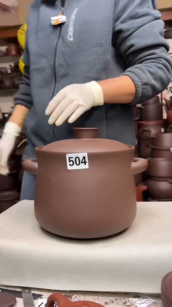 宜兴紫砂微瑕5.5升小蛮腰504