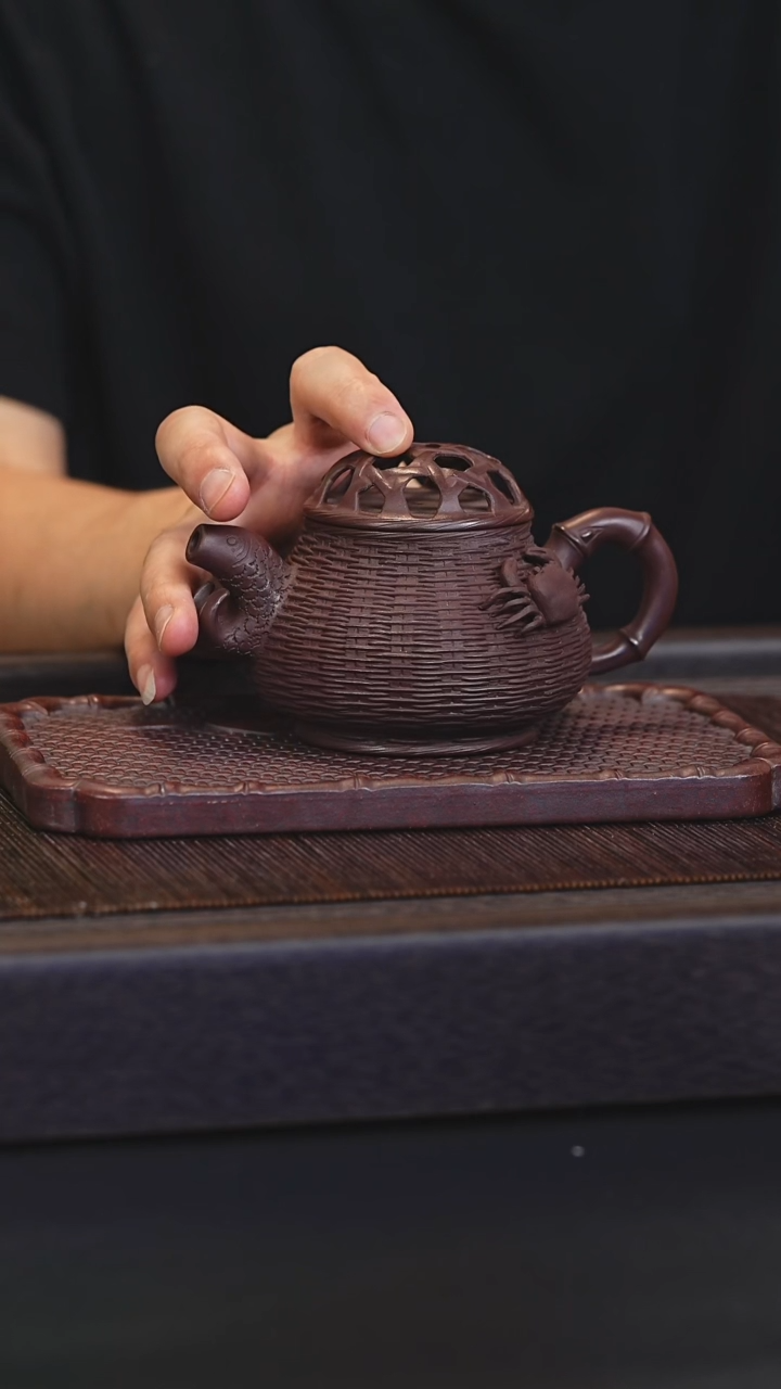 茶壶紫砂宜兴紫砂壶SYH2511+壶承