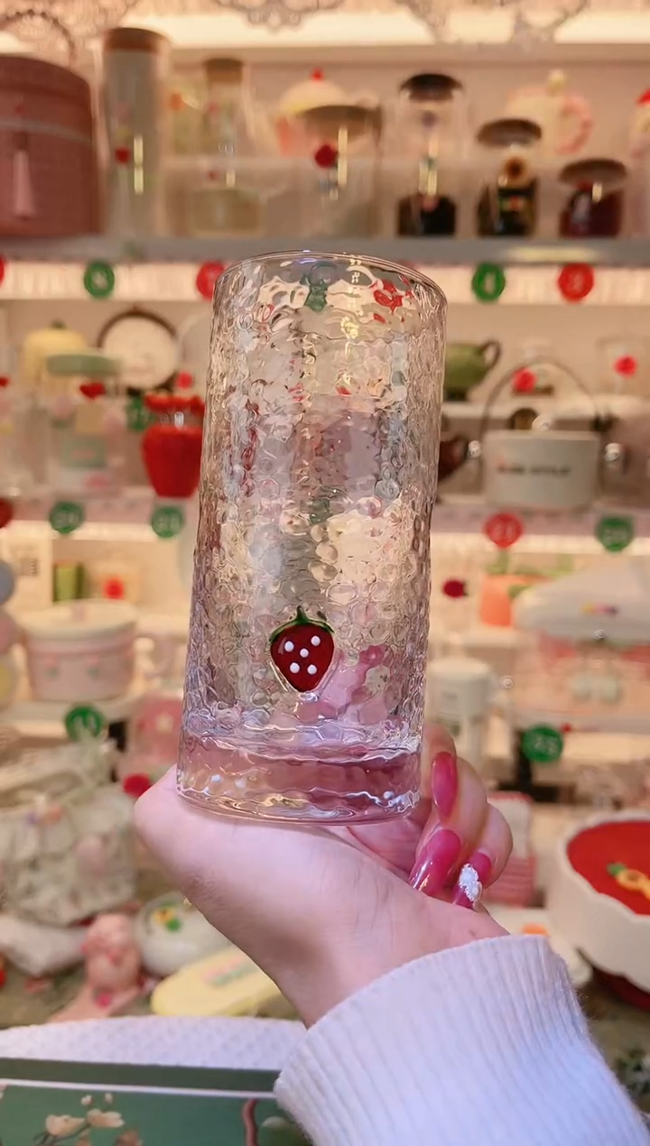 草莓直饮杯——手工制作品质好！