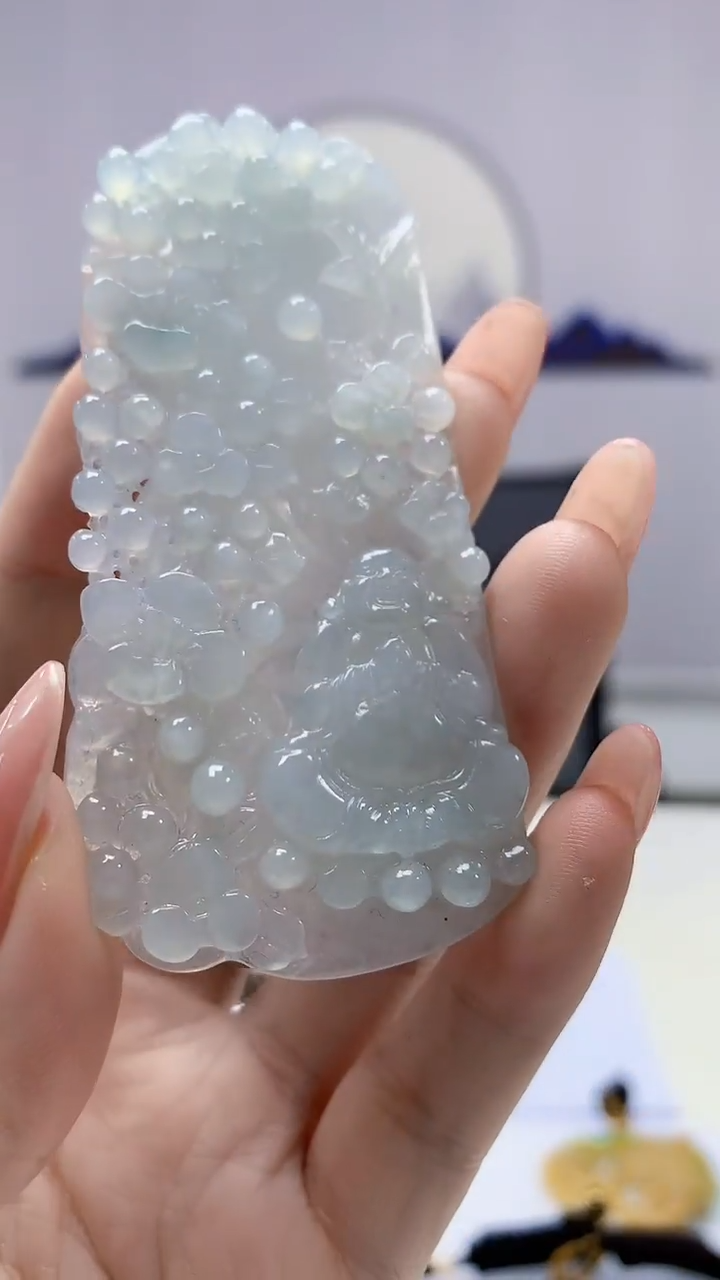 【闪购商品】定制翡翠未镶嵌5152DD-毛货挂件81