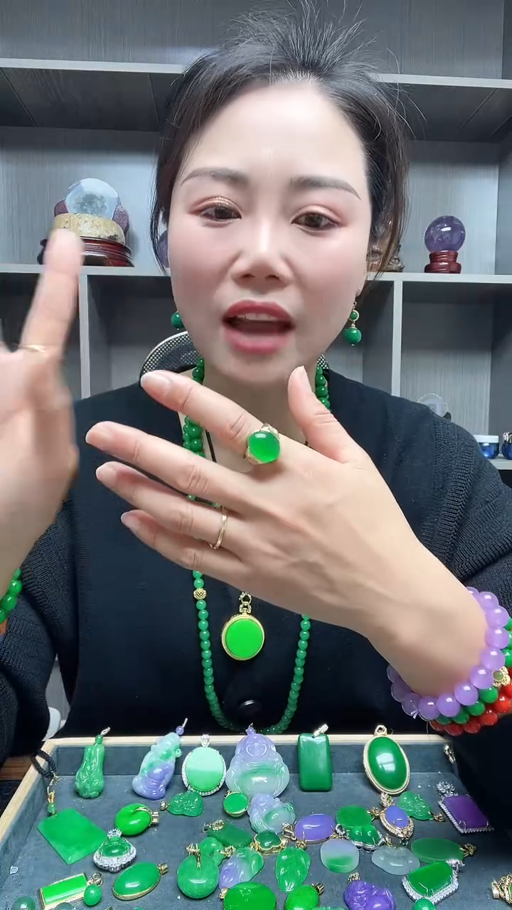 【闪购商品】翡翠戒指14K金镶嵌戒指