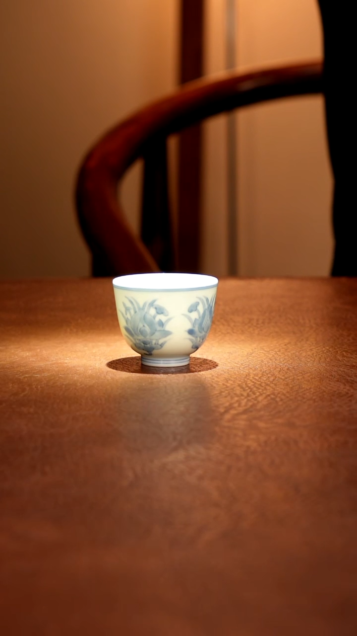 摆件陶景德镇瓷器，青花瓷手绘茶具~