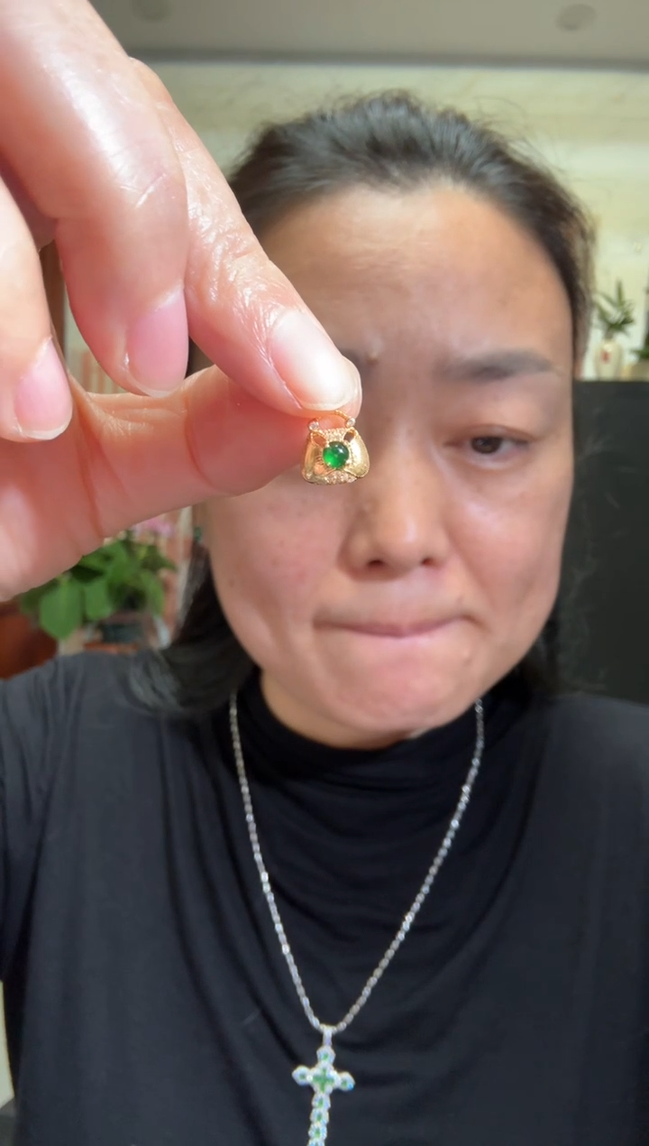 颈饰银S925镶嵌翡翠00008010