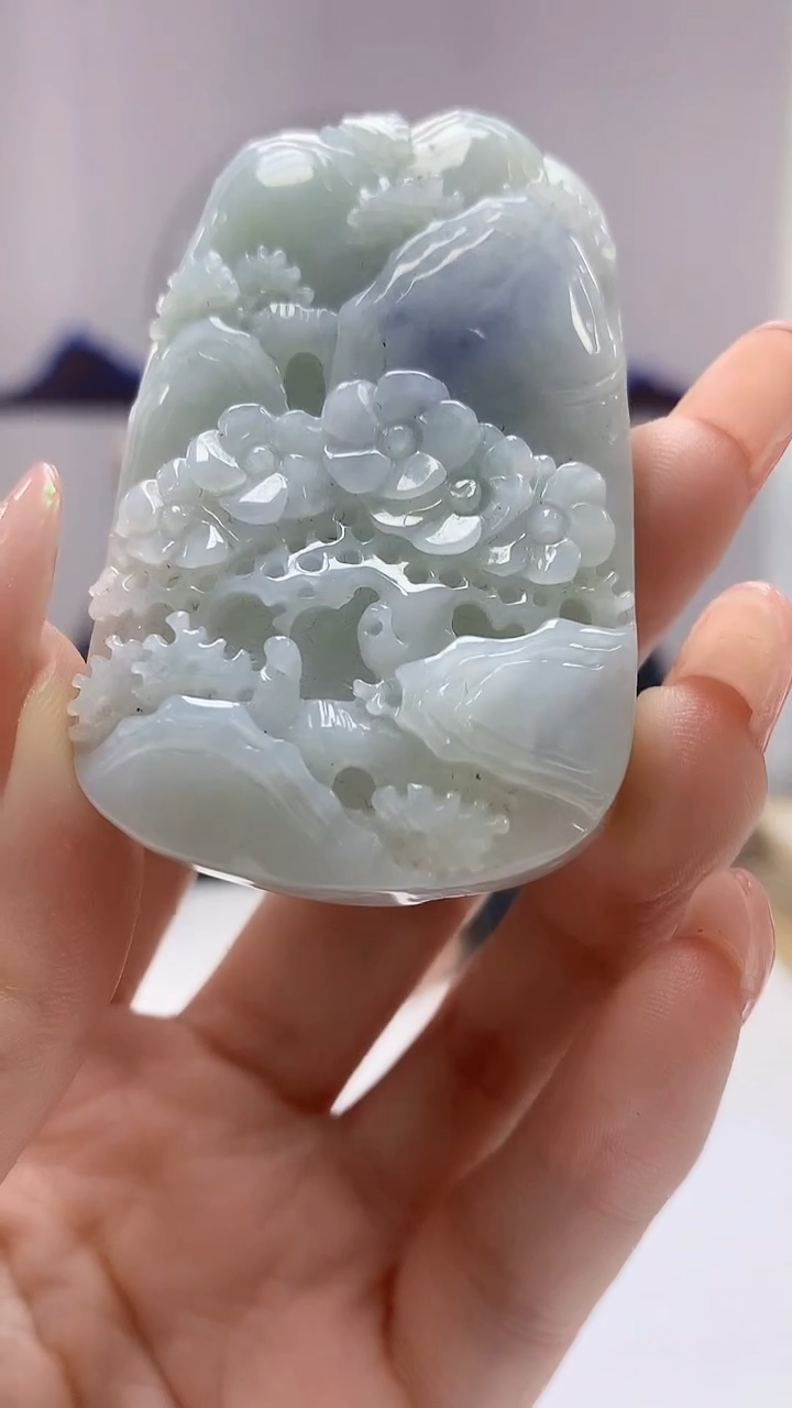 【闪购商品】定制翡翠未镶嵌5153DD-毛货挂件198