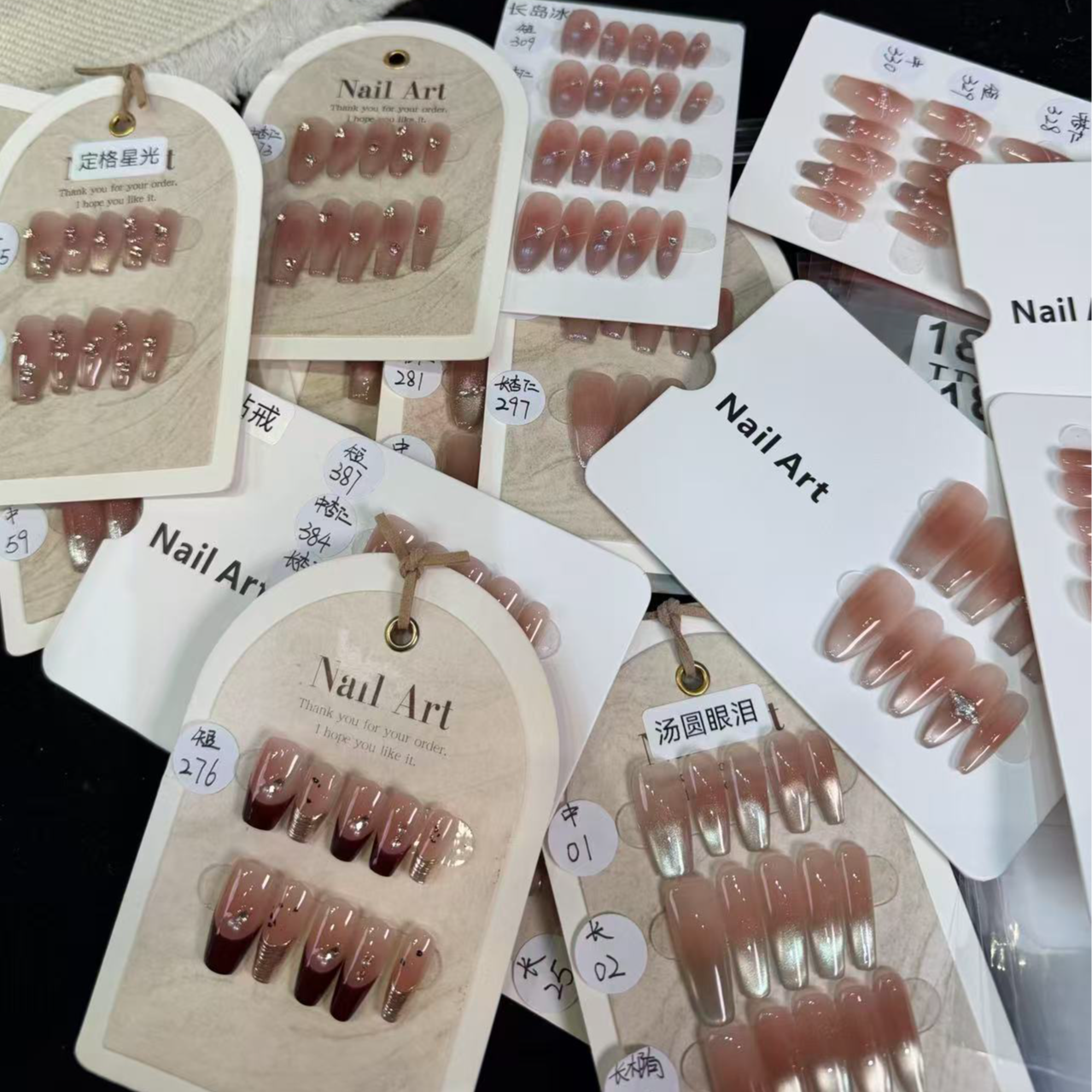 【C系列】【清货  精准库存】手工穿戴甲 可多次使用 送工具